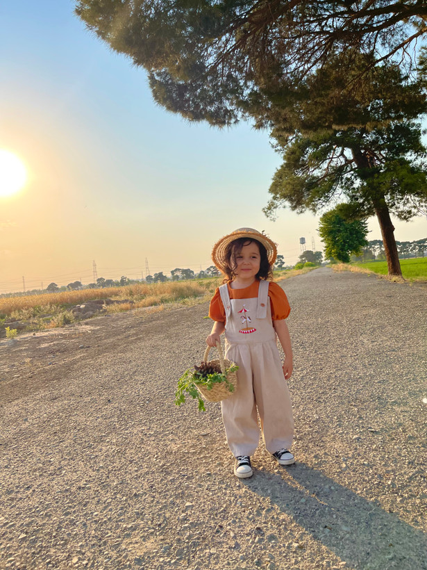 بیلر کتان مدل بگ گلدوزی شده دخترانه/پسرانه